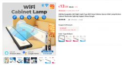 WiFi cabinet LED lamp for smart home lighting.