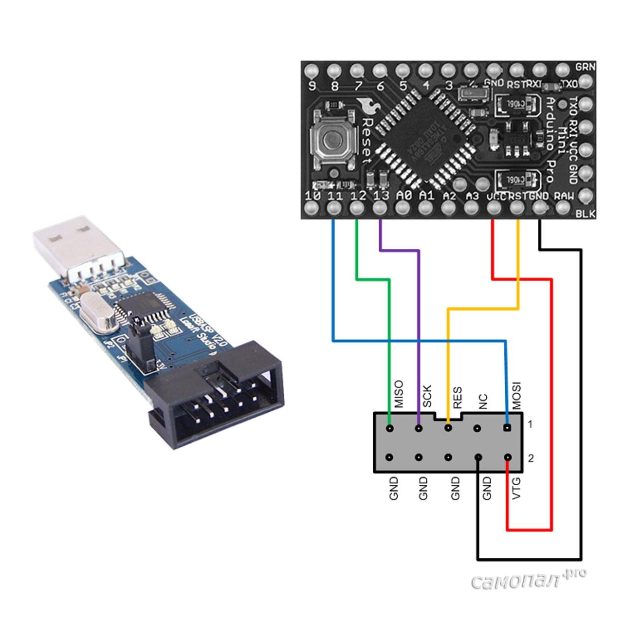 Подключение мини. Arduino Pro Mini программирование. Arduino Pro Mini программирование USBASP. Программатор для Arduino Pro Mini. Arduino Nano программатор USBASP.