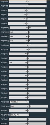 Pin configuration for BK7231N chipset