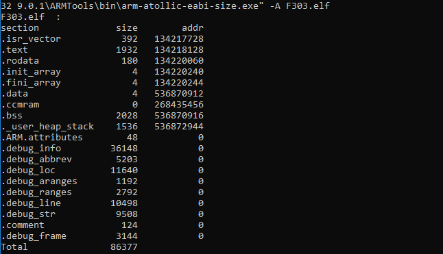 Workbench Memory Jak odczytać zużycie pamięci Flash i RAM w System Workbench?