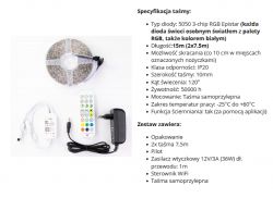 RGB LED Strip Set with Remote and Power Supply RGB LED strip with set components.