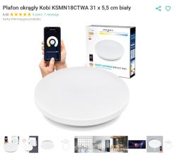 [WB3L/BK7231T] Plafon CCT 18W WiFi Kobi Smart LED Moon Tuya