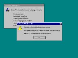 Instalacja Windows 95 z CD ROM - błąd braku dostępu do napędu optycznego
