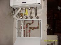 Connecting the central heating and hot water installation to the gas furnace Connecting the central heating and hot water installation to the gas furnace
