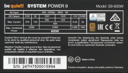 Be Quiet! System Power 9 600W - Hałaśliwy podczas startu