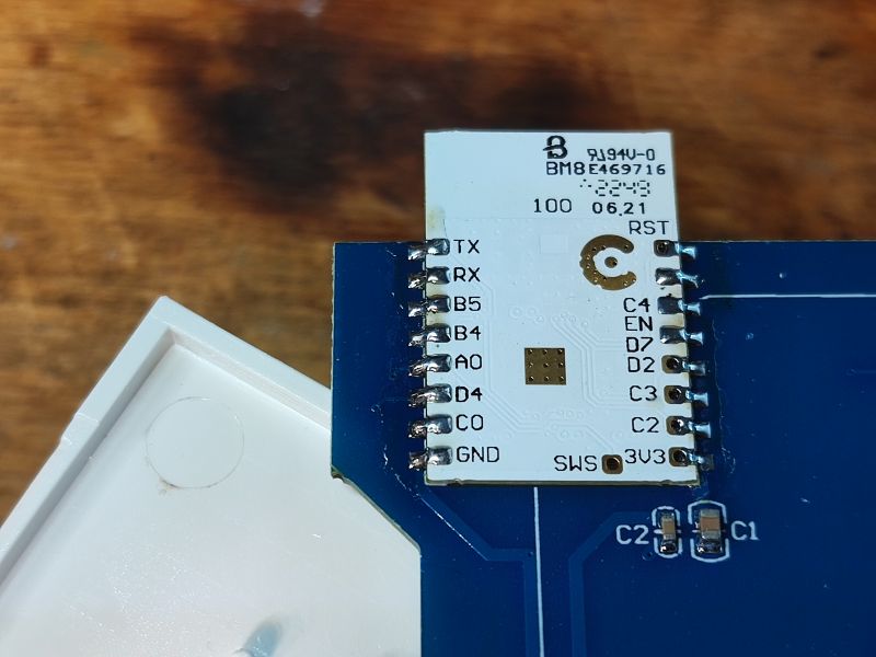 ZT3L Module on PCB Close-up of the ZT3L module mounted on a printed circuit board.