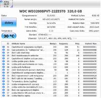 WD320GB - Ocena stanu dysku na podstawie logów z CrystalDiskInfo