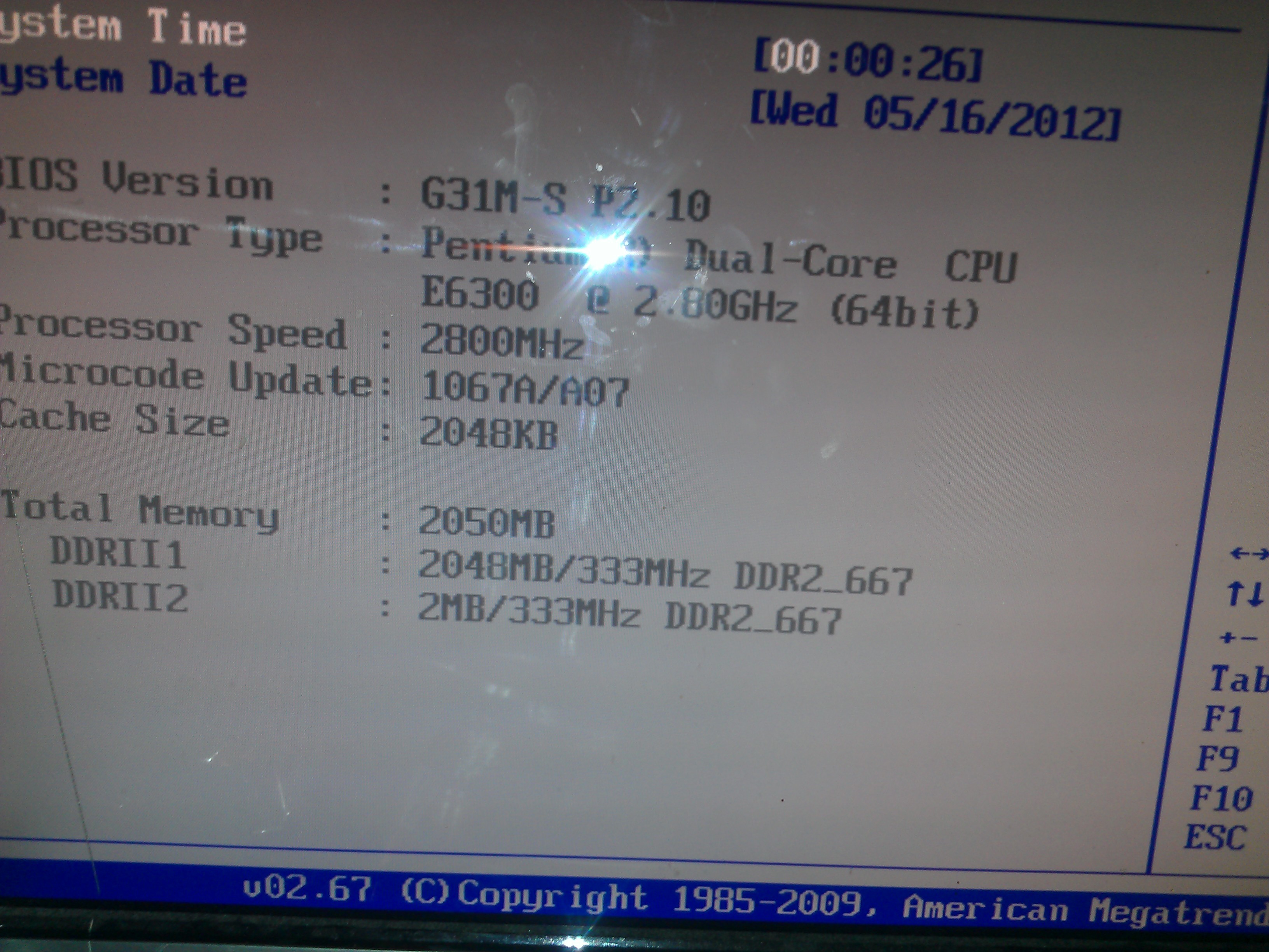 AsRock G31MS dołożony DDRII 2GB widziany przez BIOS jako 2MB.