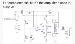 Class AB amplifier diagram.