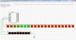 Screenshot from the OpenBeken simulator showing the LED WS2812 connection schematic.