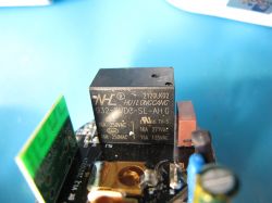 Relay Attached to Circuit Board of IoT Device Close-up of a relay on the circuit board of an IoT device.