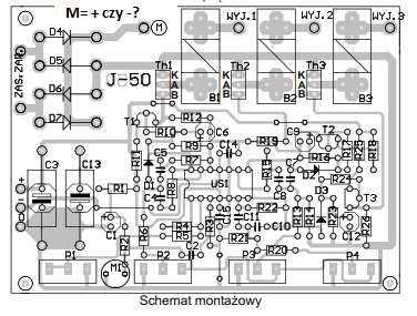 Iluminofonia Jabel J-50 - brakujące elementy R22, C10 i pozostały 332J63