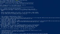 Screenshot of CMake project compilation