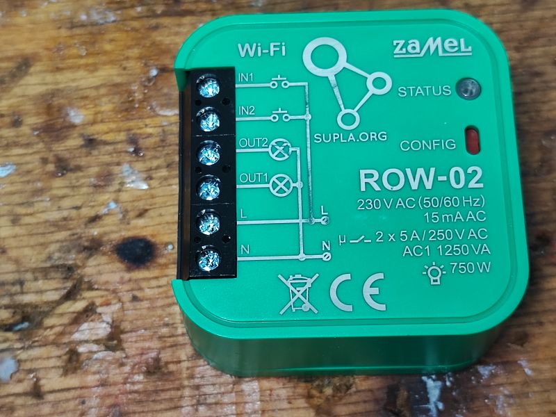 Brief test, pairing and interior of the Zamel ROW-02 (double-overhead light switch)