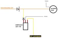 jak podłączyć żarówkę by ta świeciła 1/4 mocy?
