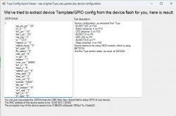 Device Configuration Preview in Tuya Config Quick Viewer Device configuration preview from flash in JSON format.
