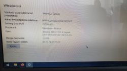 Zrzut ekranu ustawień sieciowych laptopa.