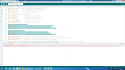 Arduino IDE Screenshot with ESP32 Code Screenshot of Arduino IDE software with program code for ESP32 module.