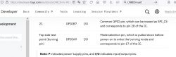Screenshot of a Tuya page with documentation on GPIO and connector descriptions.