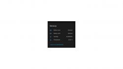 Interface displaying battery level, humidity, and temperature.