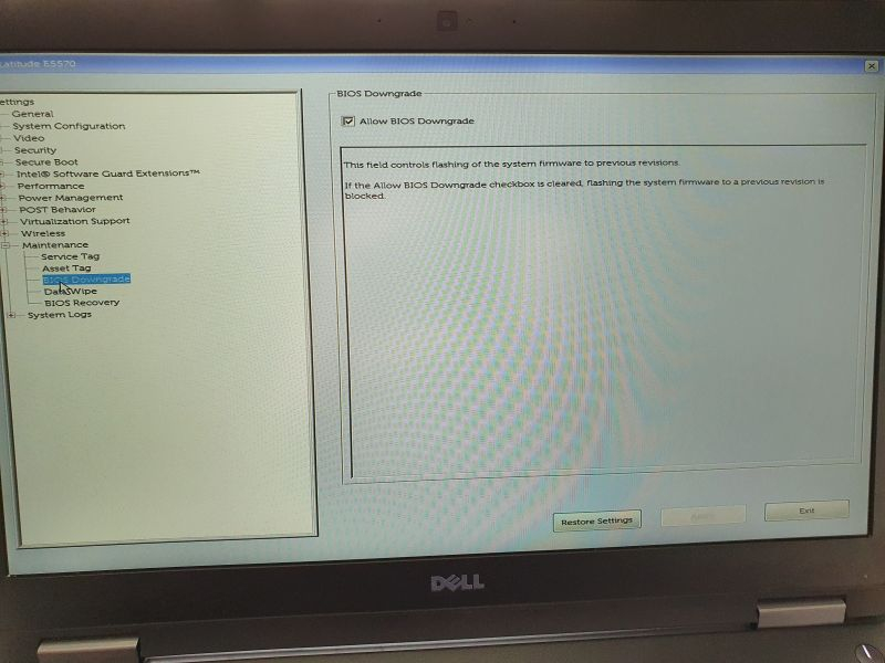 Dell E5570 - Długie ładowanie BIOS przy starcie z SSD XPG SX6000