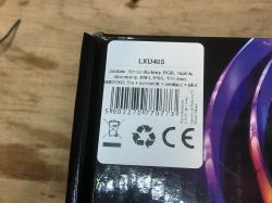 Label of LXU405 RGB LED Strip Set Label of the LED RGB strip set LXU405.