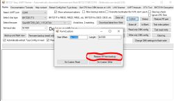 BK7231 Easy UART Flasher window with Restore RF from backup option highlighted