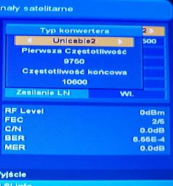 Montaż anteny Unicable II - brak sygnału Montaż anteny Unicable II - brak sygnału