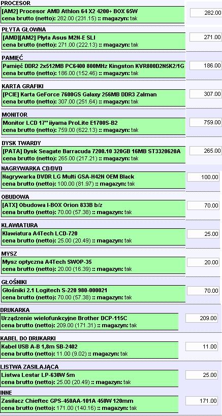 Komputer do 3000zł z monitorem, Creative 2.1, urządzeniem wielofunkcyjnym - co wybrać?