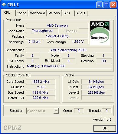 Modyfikacja komputera z płytą ASRock K7VT6 i Sempron 2300+
