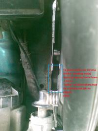 Uszkodzona poduszka mocowania silnika Peugeot 106. 1,5 D