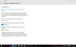 Zrzut ekranu ustawień Wi-Fi w systemie Windows 10, pokazujący opcje czujnika Wi-Fi.