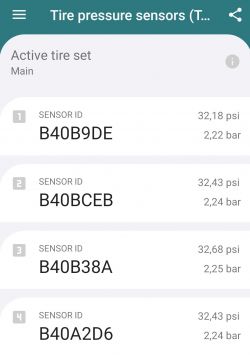 Toyota/Corolla/sedan 2018 - Który sensor TPMS jest przypisany do danego koła?