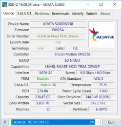 ACER Aspire VX5-591G - Temperatura pracy dysku SSD wynosi 75 stopni