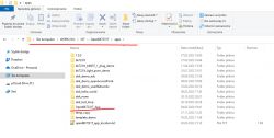 Screenshot of the apps folder in Windows with highlighted paths to location.