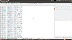 Hex view of a binary file with highlighted text strings ADC and error messages.