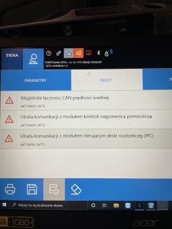 Ford Transit Custom 2016r. - Brak komunikacji z Licznikiem