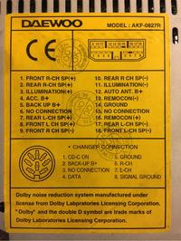 Daewoo AKF-0827R - Potrzebna pomoc w rozszyfrowaniu pinów.