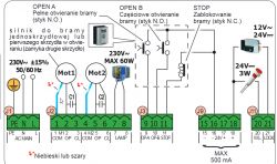 FAAC 414 how to make the entrance light during opening and closing?