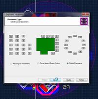 Eagle - projekt płytki z elementami na planie koła
