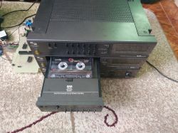 Wieża audio retro Schneider DCS8070 z magnetofonem i płytką prototypową