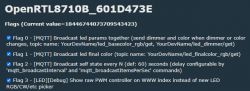 Screenshot of flag settings for OpenRTL8710B_601D473E.