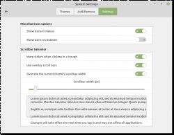 Jak zmienić grubość paska przewijania w Linux Mint 19 Cinnamon?