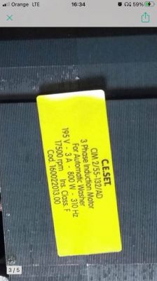 Wymiana silnika 800W w pralce Ariston Hotpoint AQ103D - różnica w natężeniu prądu 3,7A na 3A