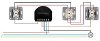 FGD211 Fibaro Dimmer Wiring for LED Lights with Staircase/Cross Switches Setup