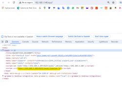 Screenshot showing the DevTools console highlighting an error in the JavaScript file path.