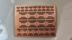 PCB board with SMD to THT adapters designed for prototyping PCB with densely arranged SMD to THT adapter pads etched on copper laminate.