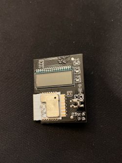 Smart Energy Meter Circuit Board Circuit board with electronic components on a dark background