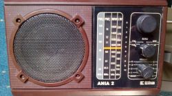 Interior of an old Polish radio receiver Ania R612 made by Unitra
