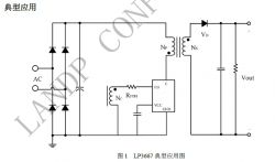Flyback Converter Schematic with LP3667 Schematic diagram of a flyback converter with LP3667